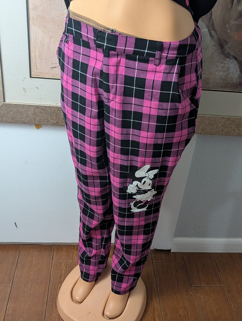 Disney Minnie Mouse Pink Plaid Pants Hot Topic Size Size XL